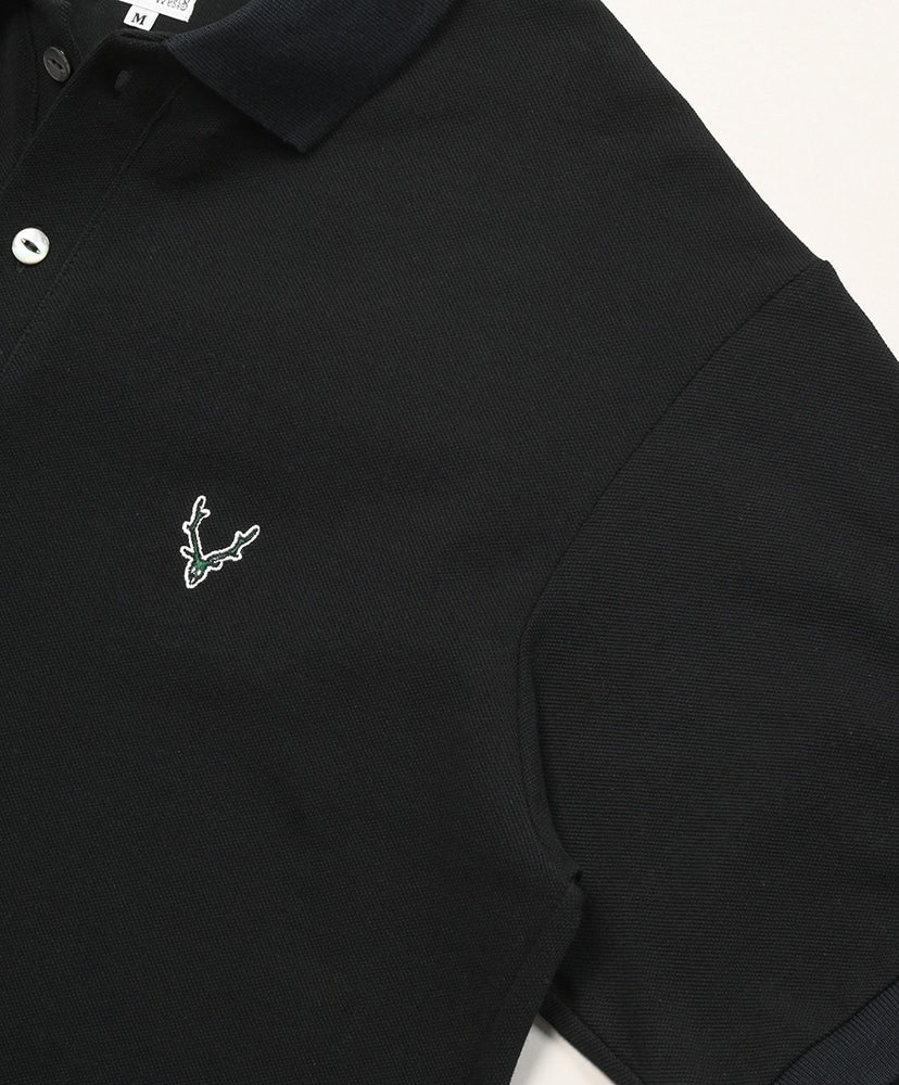 S/S Polo Shirt - Cotton Pique Black/ブラック L(MEN)