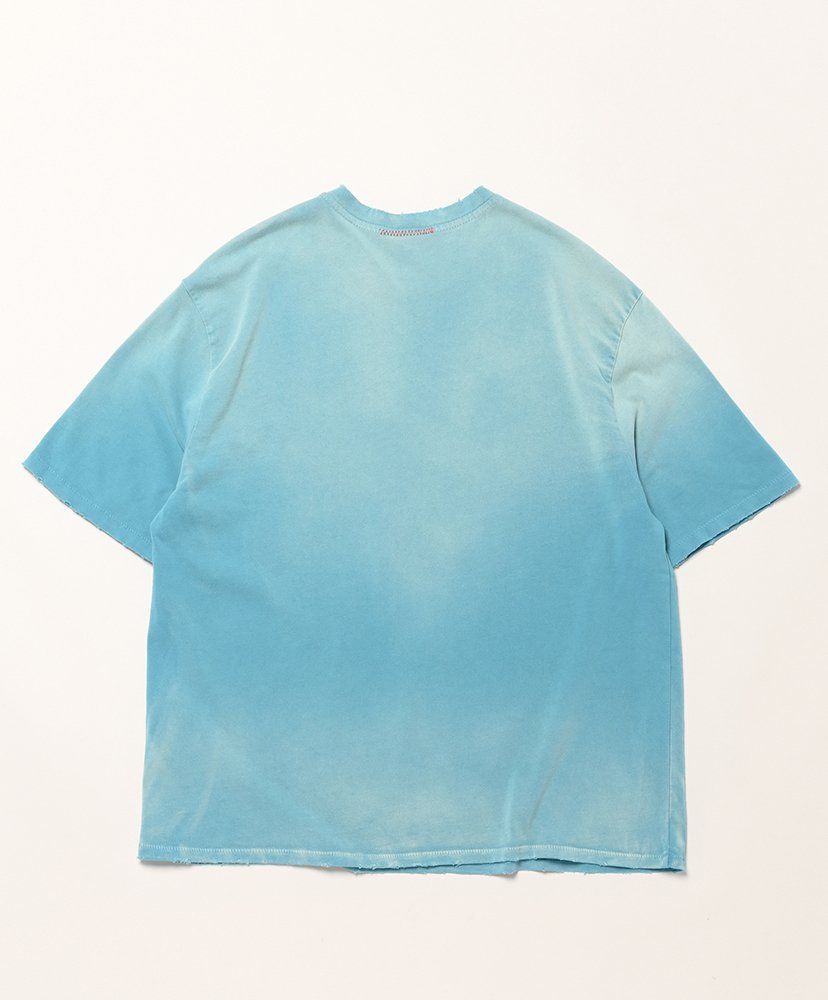Oversize Crop T-Shirts Aged Turquoise/ターコイズ L(MEN)