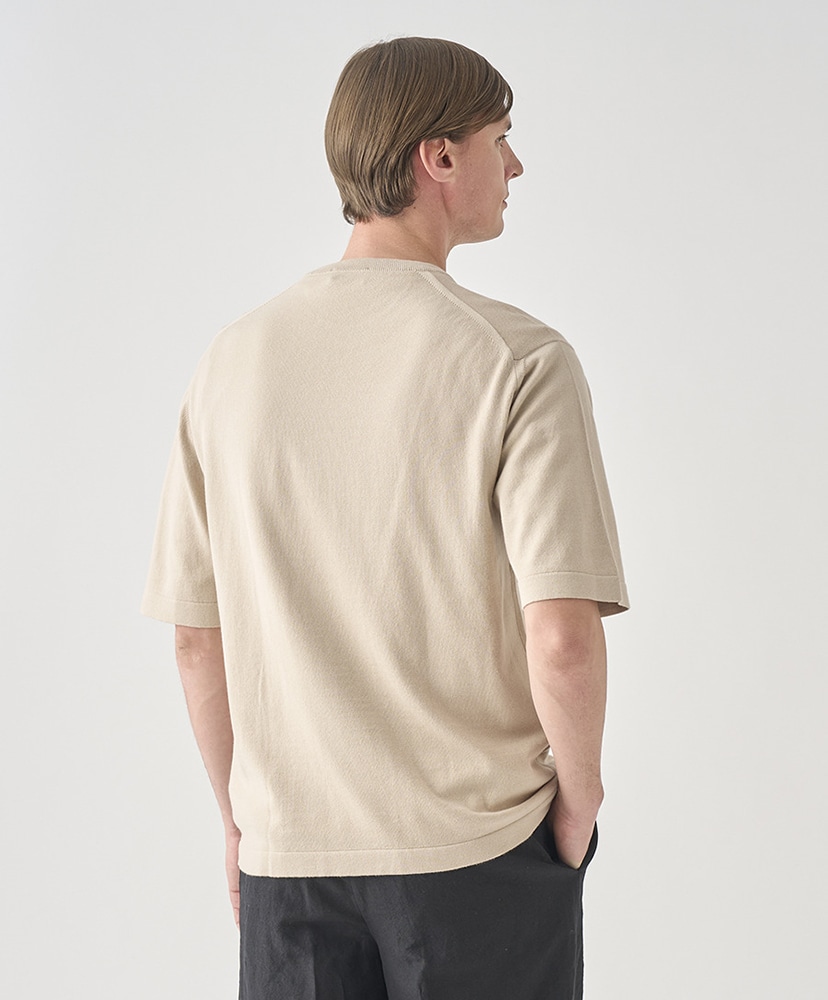 Tindall - ウェルトヘム半袖コットンニットTシャツ Almond/アーモンド L(MEN)