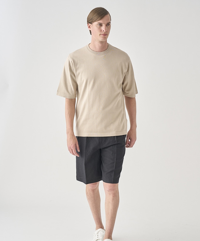 Tindall - ウェルトヘム半袖コットンニットTシャツ Almond/アーモンド L(MEN)