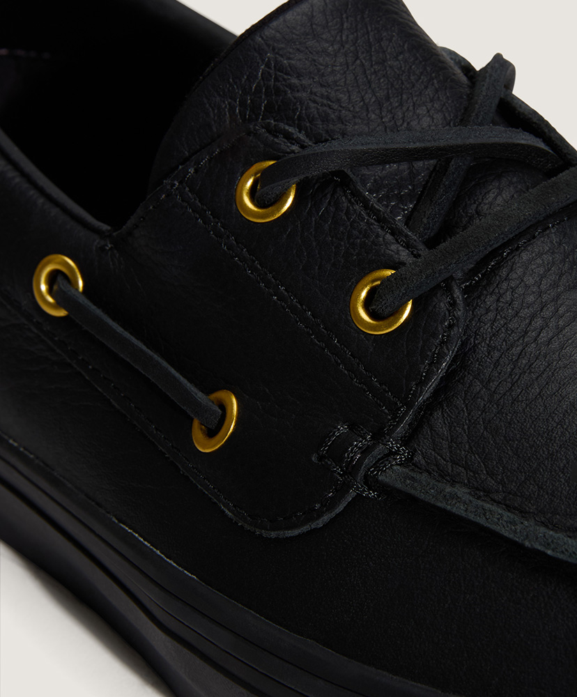 2 アイレット デッキシューズ（ボートシューズ） Black/ブラック 28cm