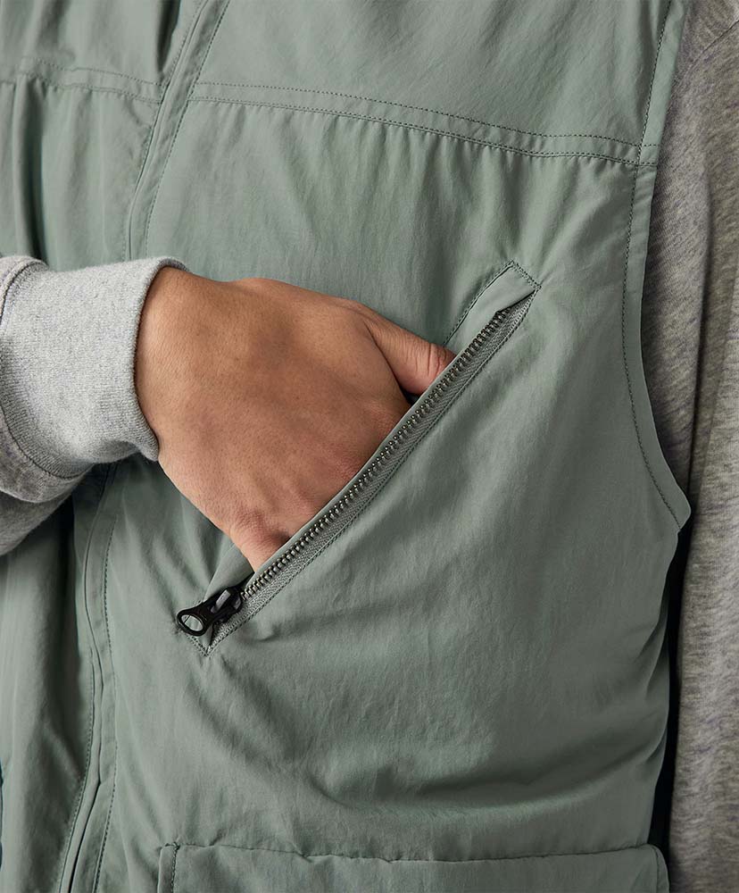 PERTEX UNLIMITED Mountain Wind Vest LS/ライトセージ L(MEN)