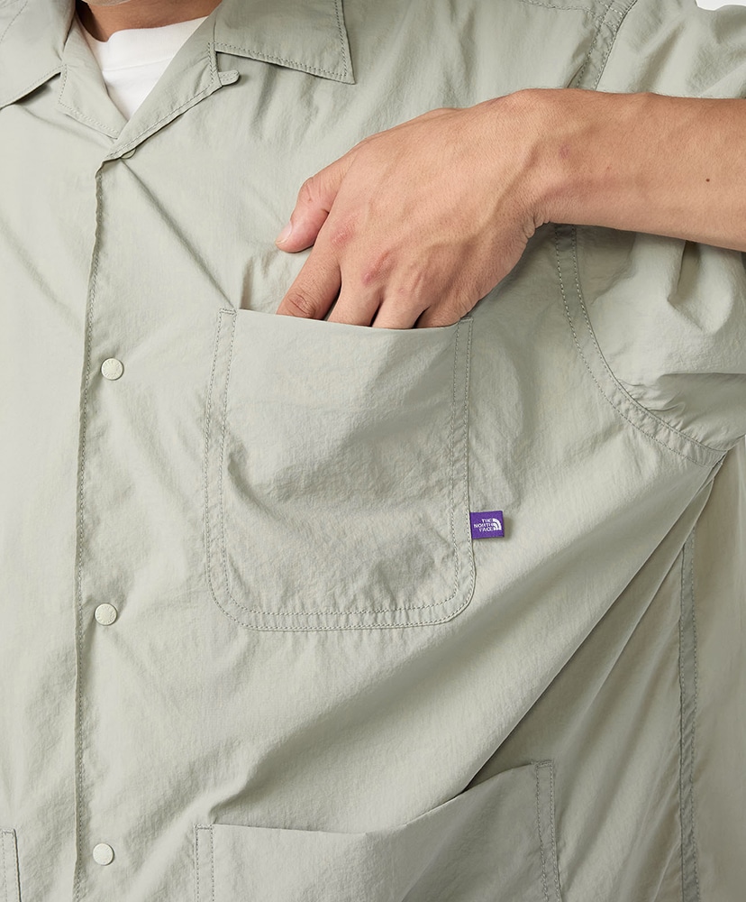 Nylon Taffeta Field S/S Shirt LS/ライトセージ L(MEN)