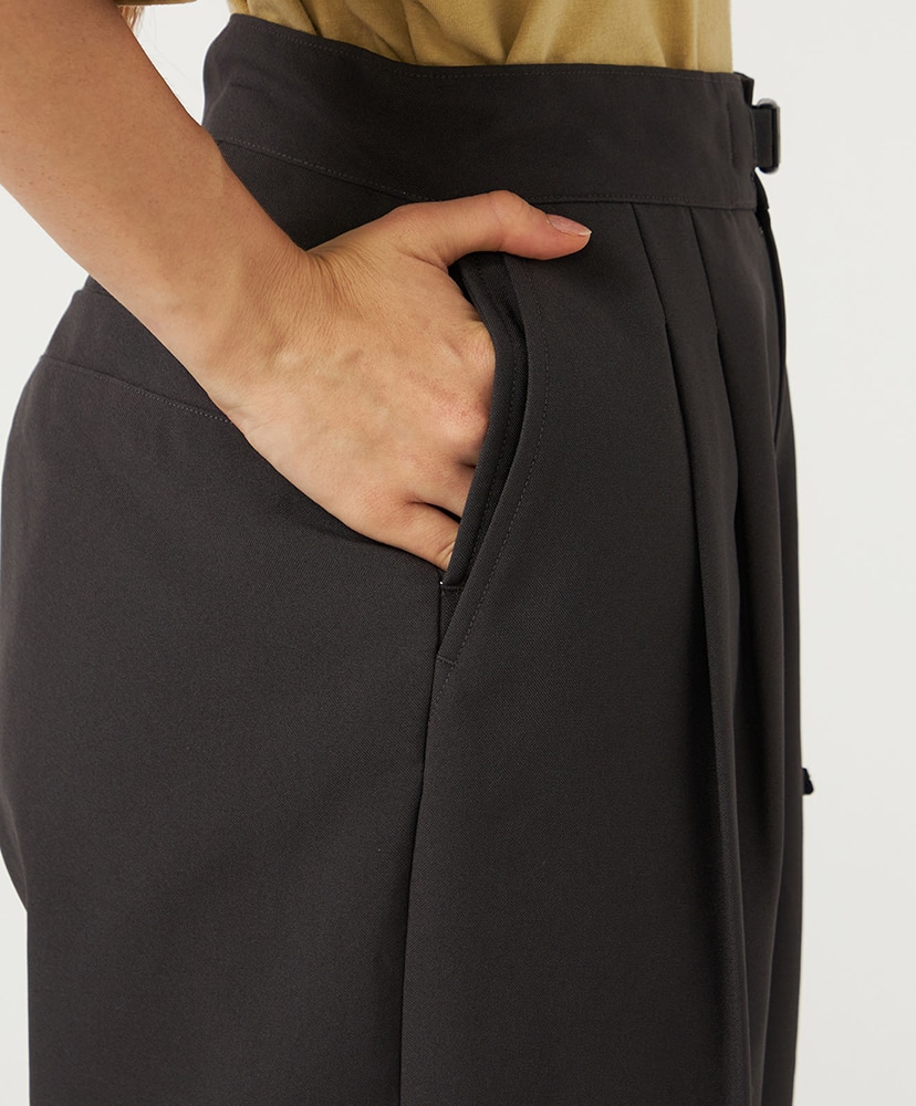 Polyester Tropical Field Tuck Pants AH/アスファルトグレー WM(WOMEN)