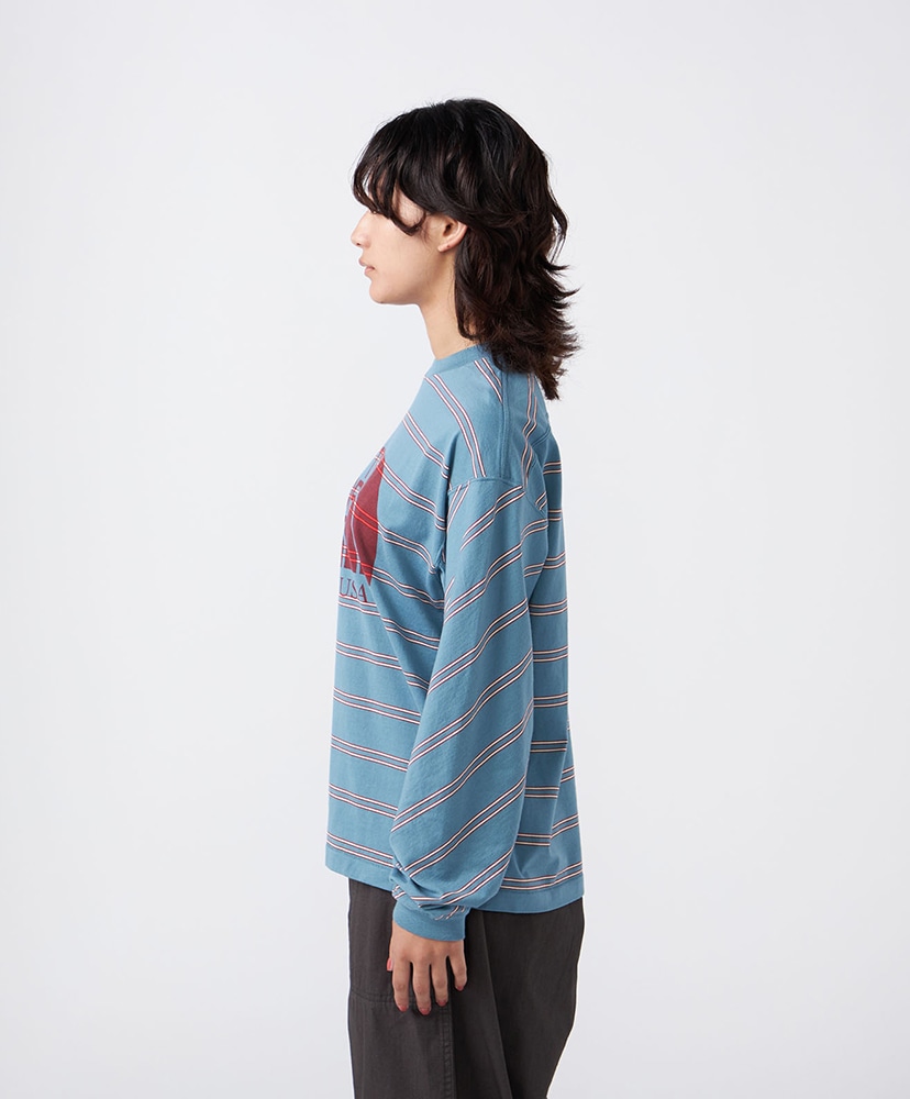 Field Long Sleeve Striped Tee BL/ブルー L(MEN)