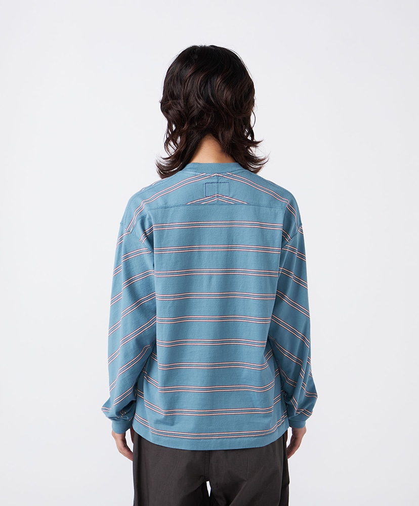 Field Long Sleeve Striped Tee BL/ブルー L(MEN)