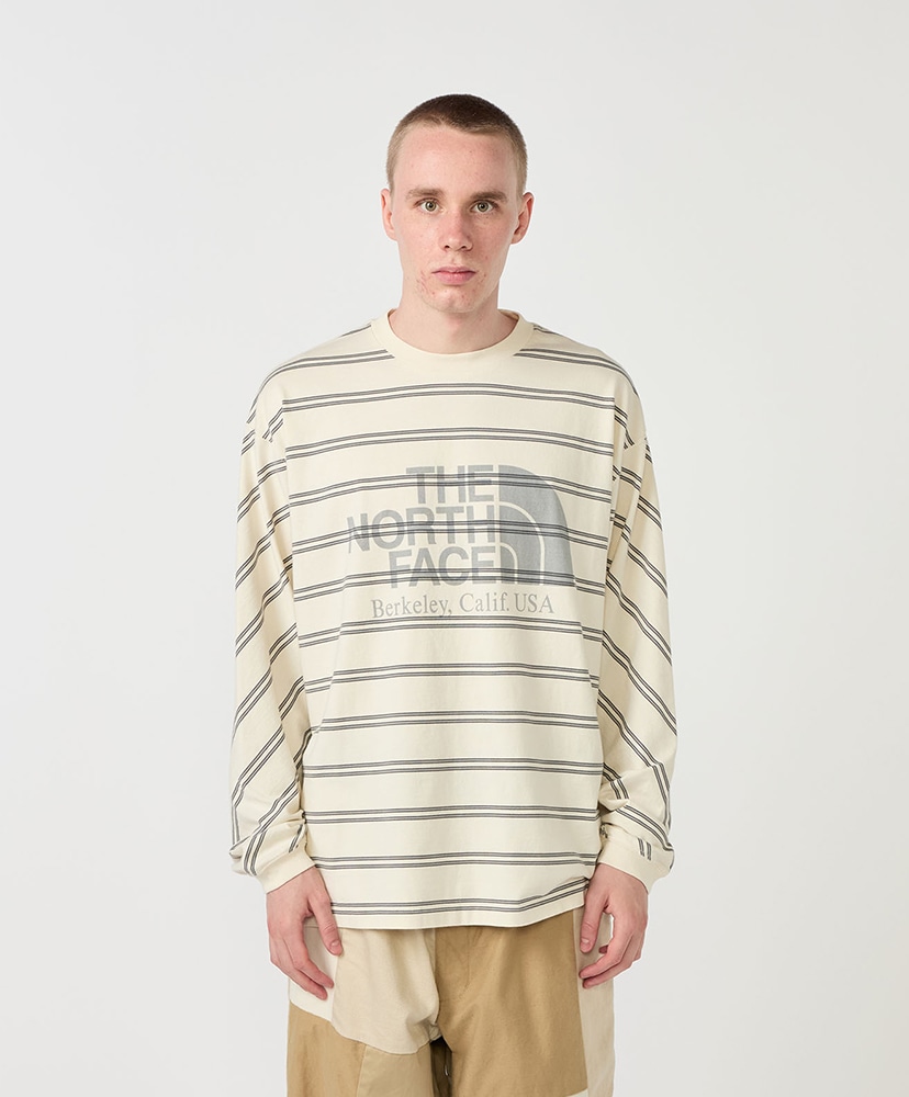 Field Long Sleeve Striped Tee ST/ストーン L(MEN)