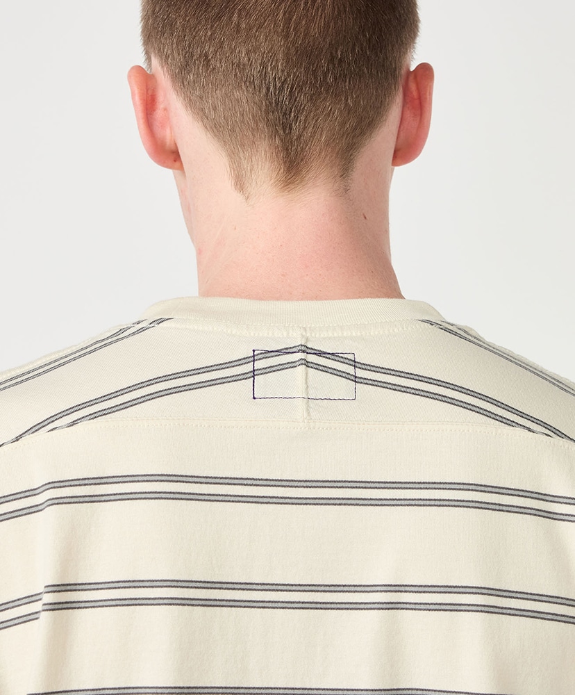 Field Long Sleeve Striped Tee ST/ストーン L(MEN)