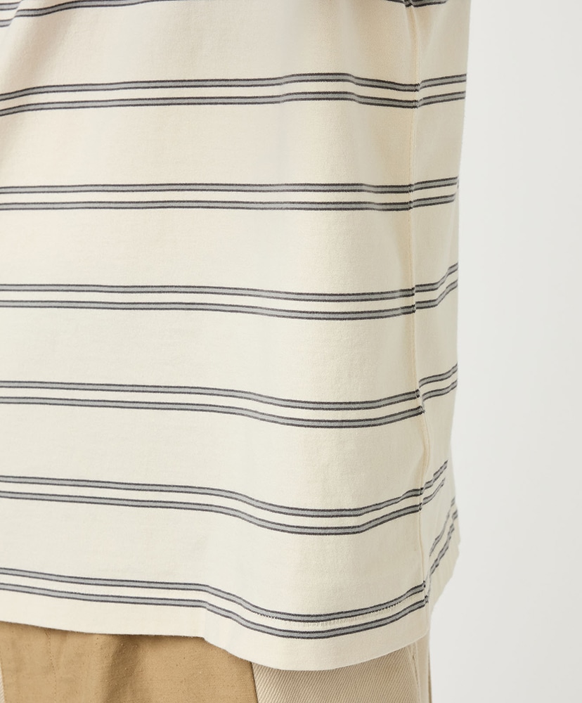 Field Long Sleeve Striped Tee ST/ストーン L(MEN)