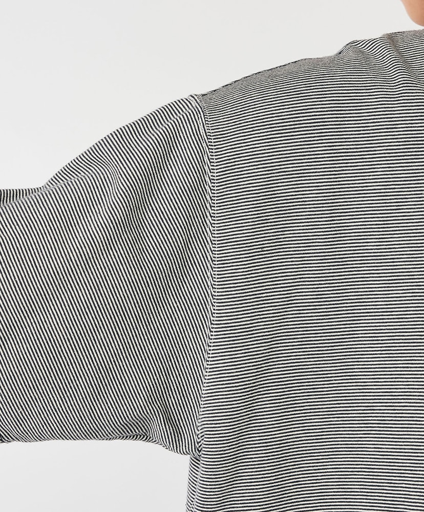Micro Stripe Pocket Tee NW/ネイビー×ホワイト L(MEN)