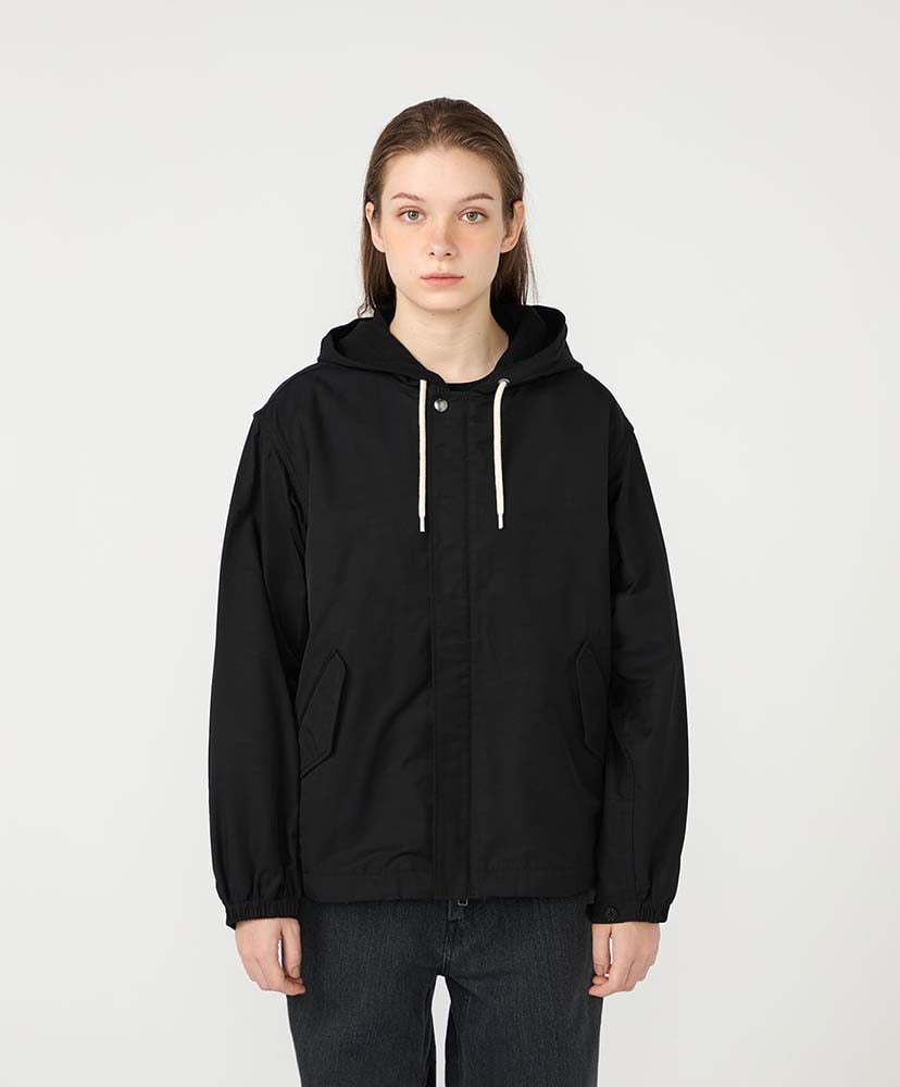 Nylon Twill Hooded Jacket N/ネイビー 0(WOMEN)