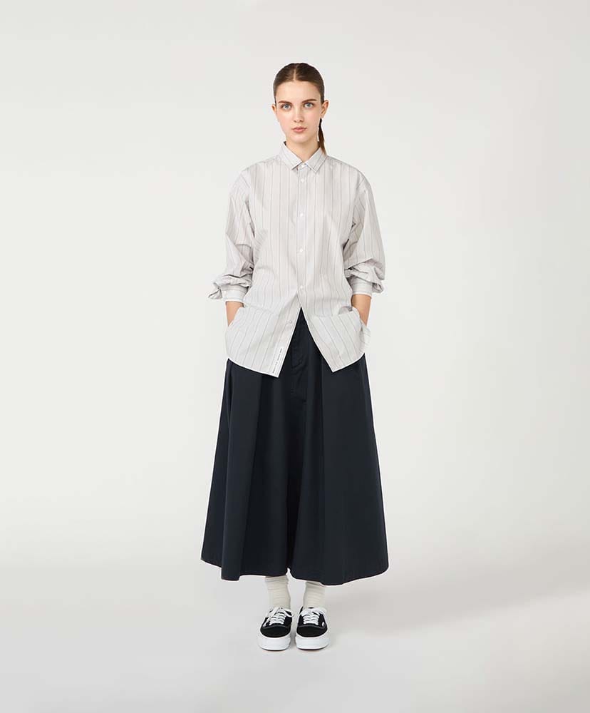 Regular Collar Stripe Wind Shirt H/グレー 0(WOMEN)