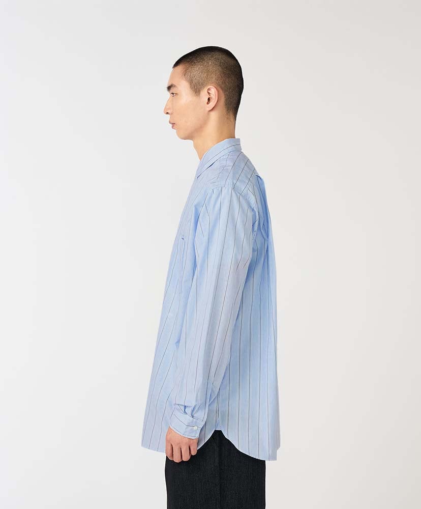 Regular Collar Stripe Wind Shirt SX/サックス 0(WOMEN)
