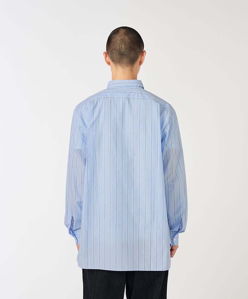 Regular Collar Stripe Wind Shirt SX/サックス 0(WOMEN)