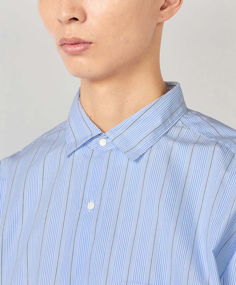 Regular Collar Stripe Wind Shirt SX/サックス 0(WOMEN)