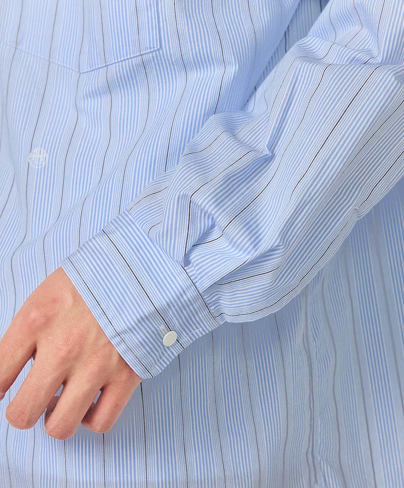 Regular Collar Stripe Wind Shirt SX/サックス 0(WOMEN)