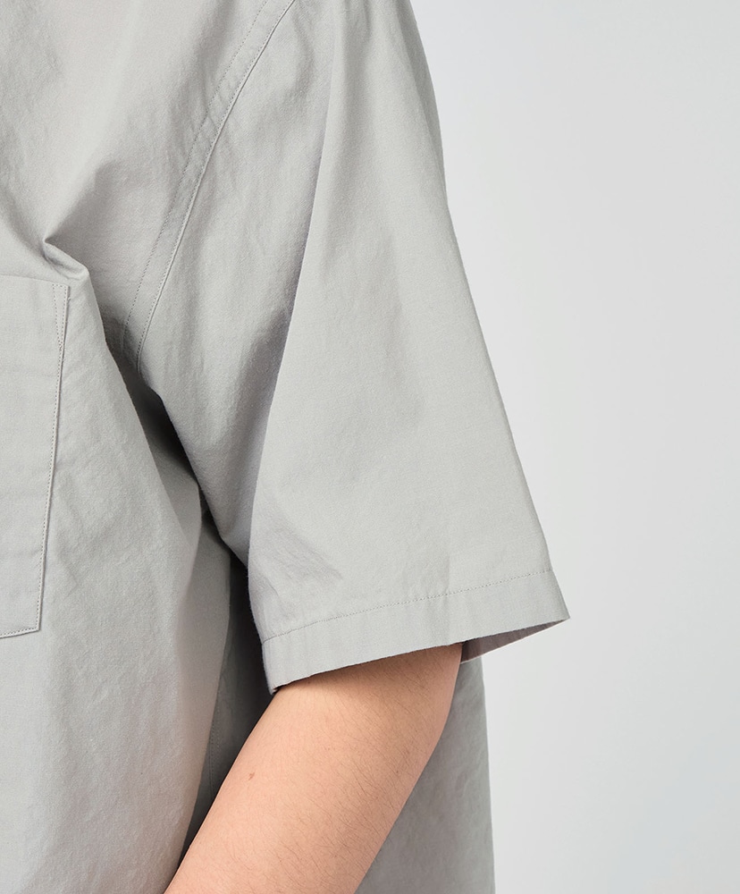 Regular Collar Wind S/S Shirt H/グレー 0(WOMEN)