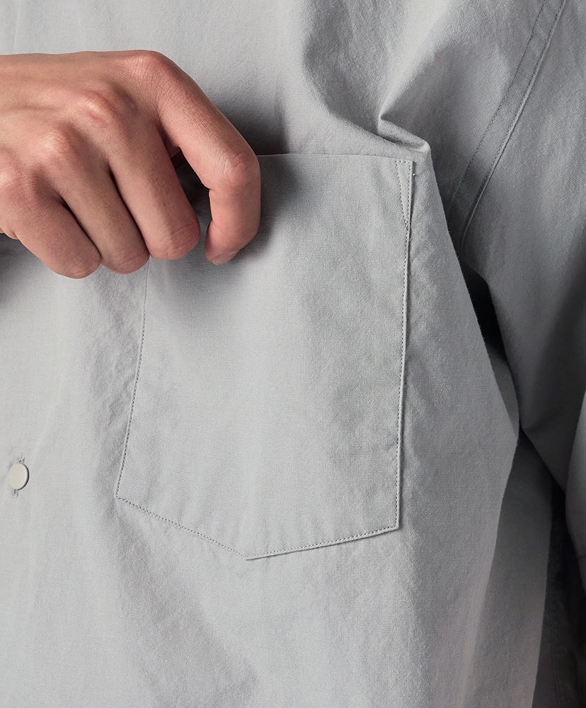 Regular Collar Wind S/S Shirt H/グレー 0(WOMEN)