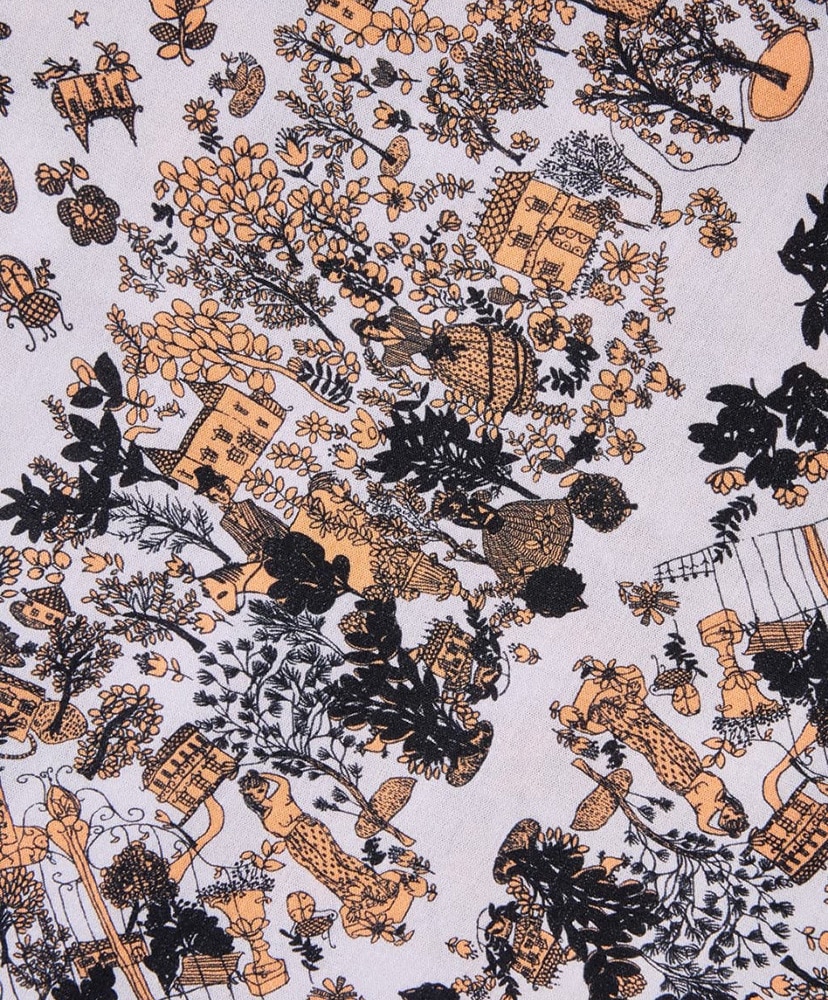 パラダイススカーフブラウス オレンジ 2XL(MEN)