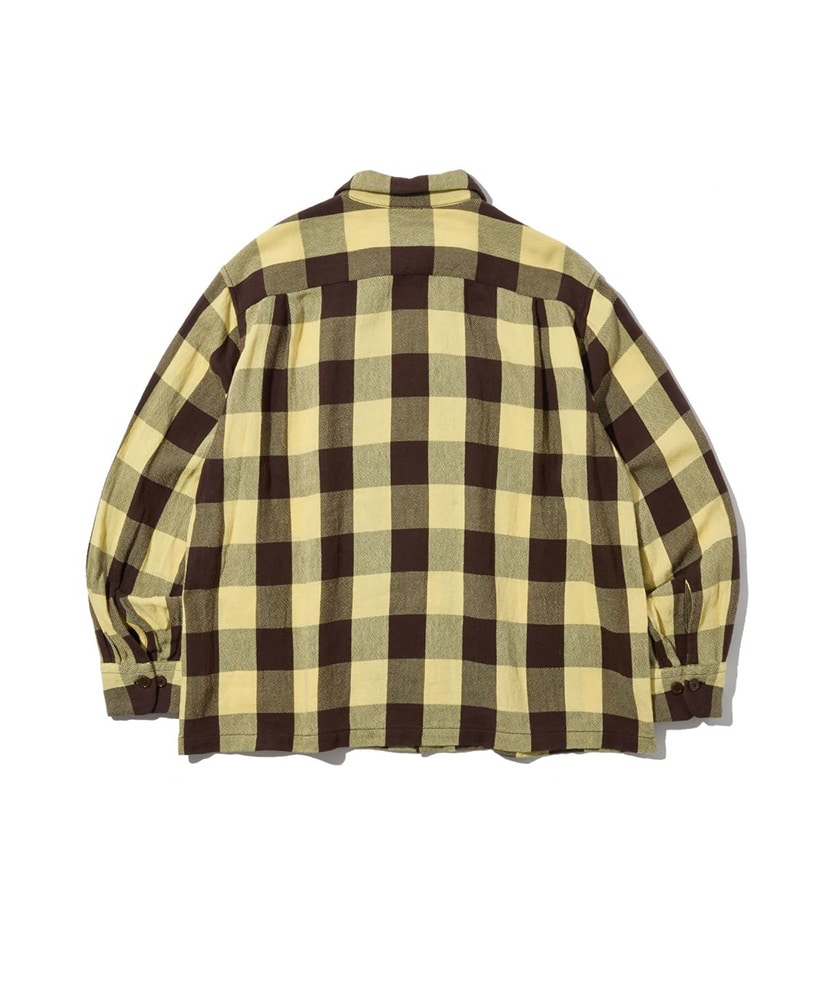 トフビフシャツ イエローチェック L(MEN)