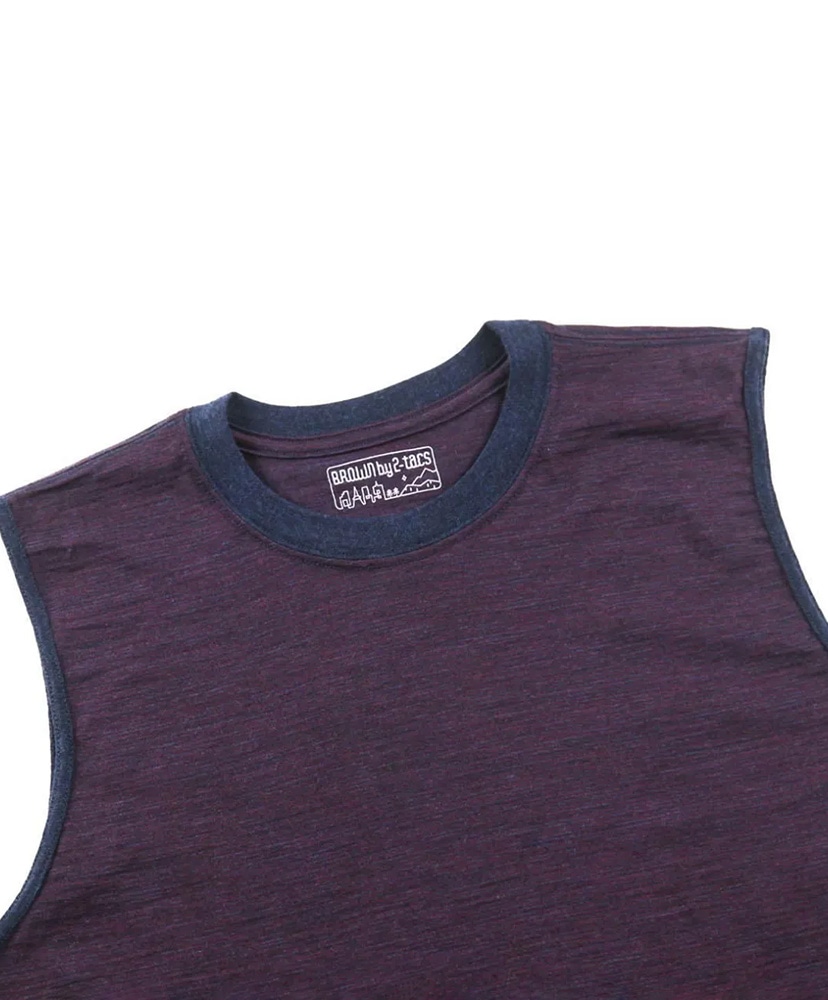 BAA Sleeveless Bordeaux Border/ボルドーボーダー L(MEN)