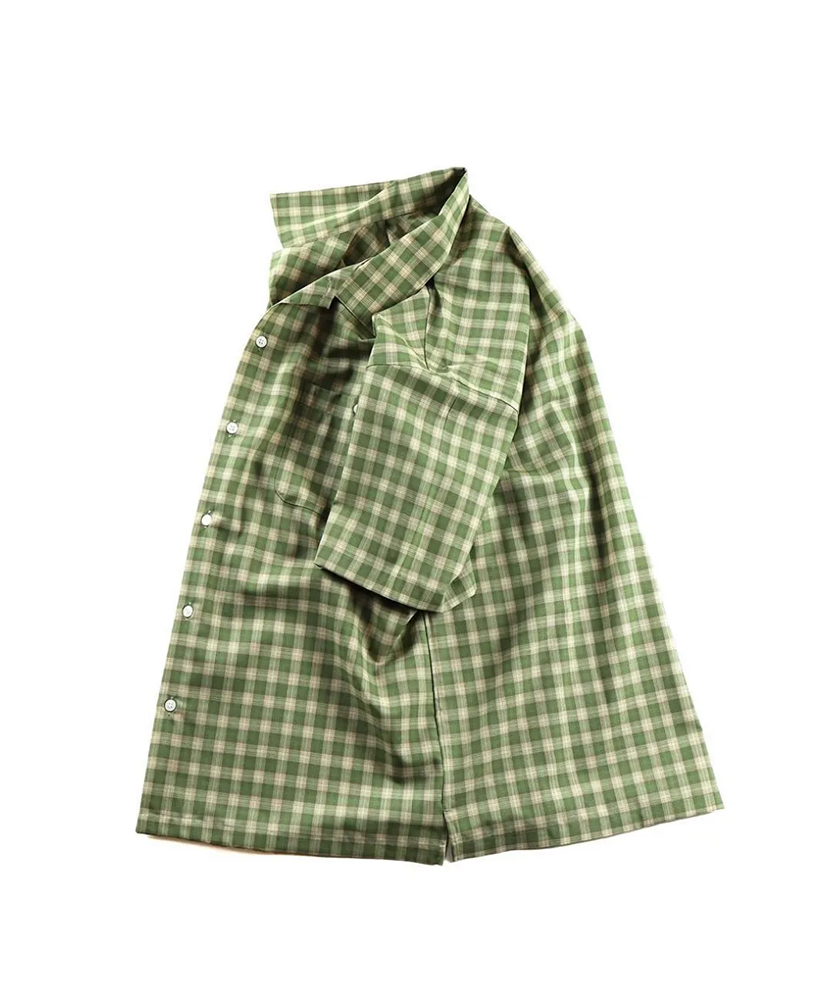 Open Collar Green Check/グリーンチェック L(MEN)