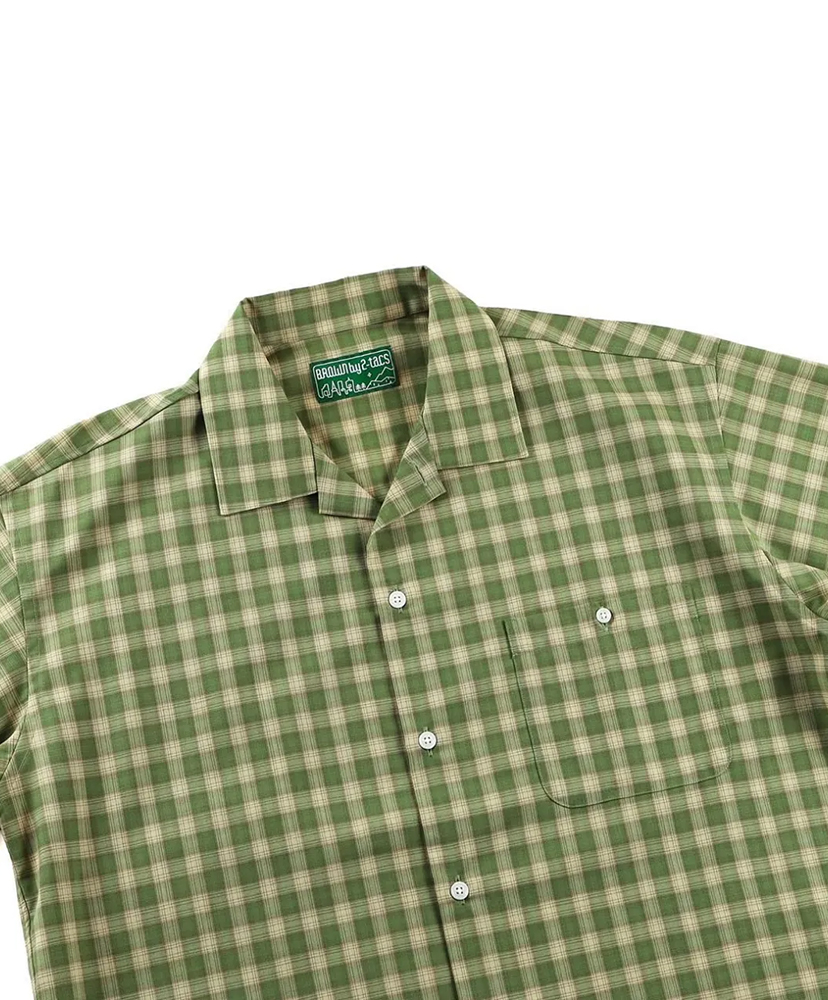 Open Collar Green Check/グリーンチェック L(MEN)
