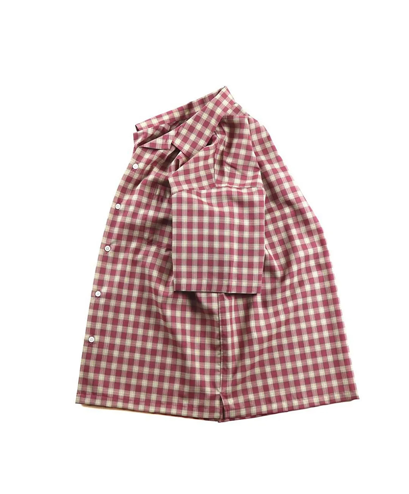 Open Collar Red Check/レッドチェック L(MEN)