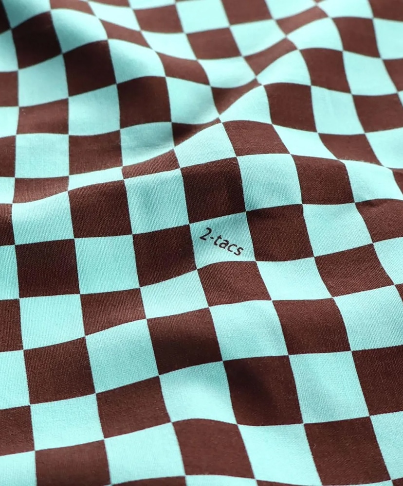 Aloha S/S Brown&Blue checker/ブラウンアンドブルーチェッカー L(MEN)