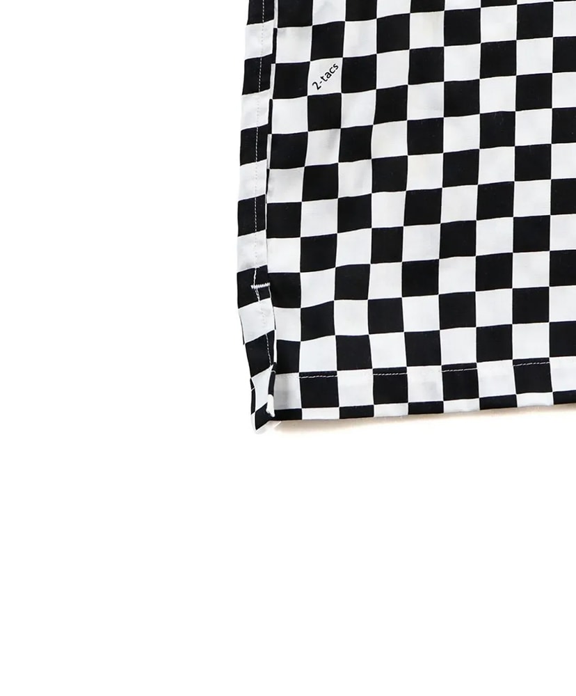 Aloha S/S White&Black checker/ホワイトアンドブラックチェッカー L(MEN)