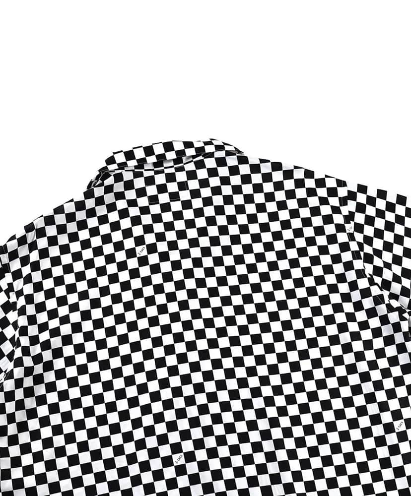 Aloha S/S White&Black checker/ホワイトアンドブラックチェッカー L(MEN)