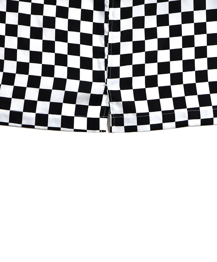 Aloha S/S White&Black checker/ホワイトアンドブラックチェッカー L(MEN)
