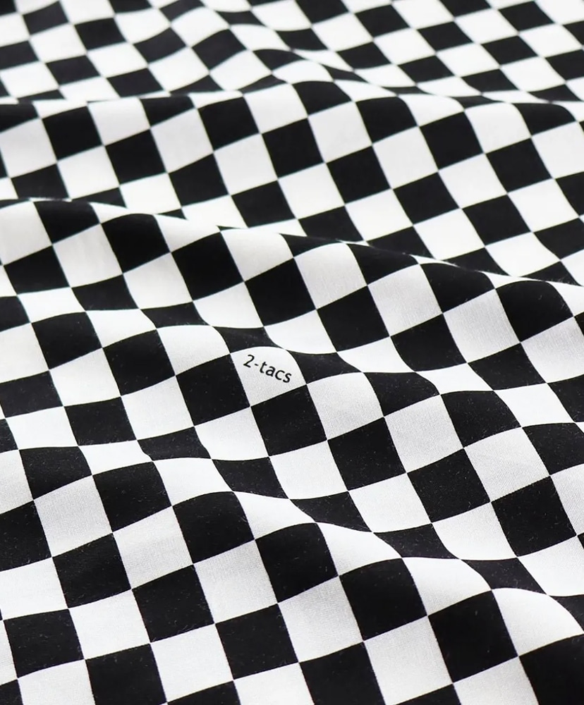 Aloha S/S White&Black checker/ホワイトアンドブラックチェッカー L(MEN)