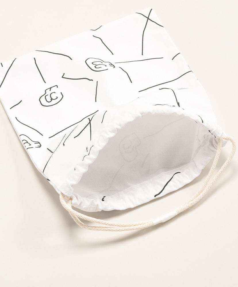 巾着 - Print ドクロ ONE