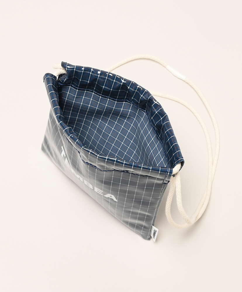 巾着 Pochette - PVC Check Blue/チェックブルー ONE