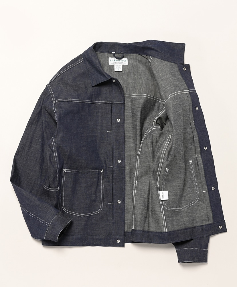 Gardeners Jacket - 8oz Military Denim Indigo/インディゴ L(MEN)