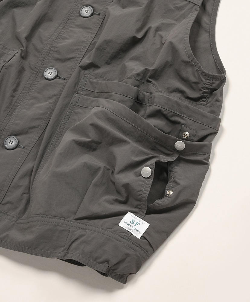 Overgrown Hiker Vest - Nylon Ripstop Charcoal/チャコール L(MEN)