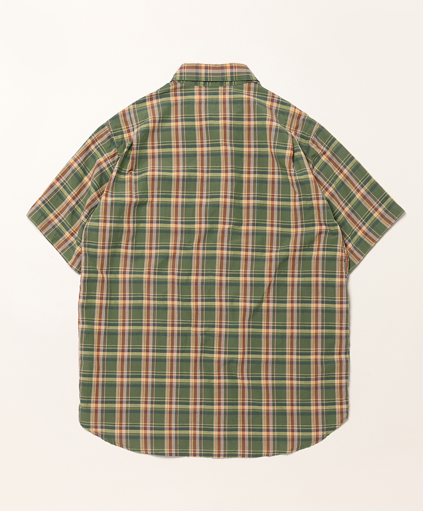 Leaf Pruner Half 1/2 - Organic Cotton Madras Beige×Brown/ベージュ×ブラウン L(MEN)