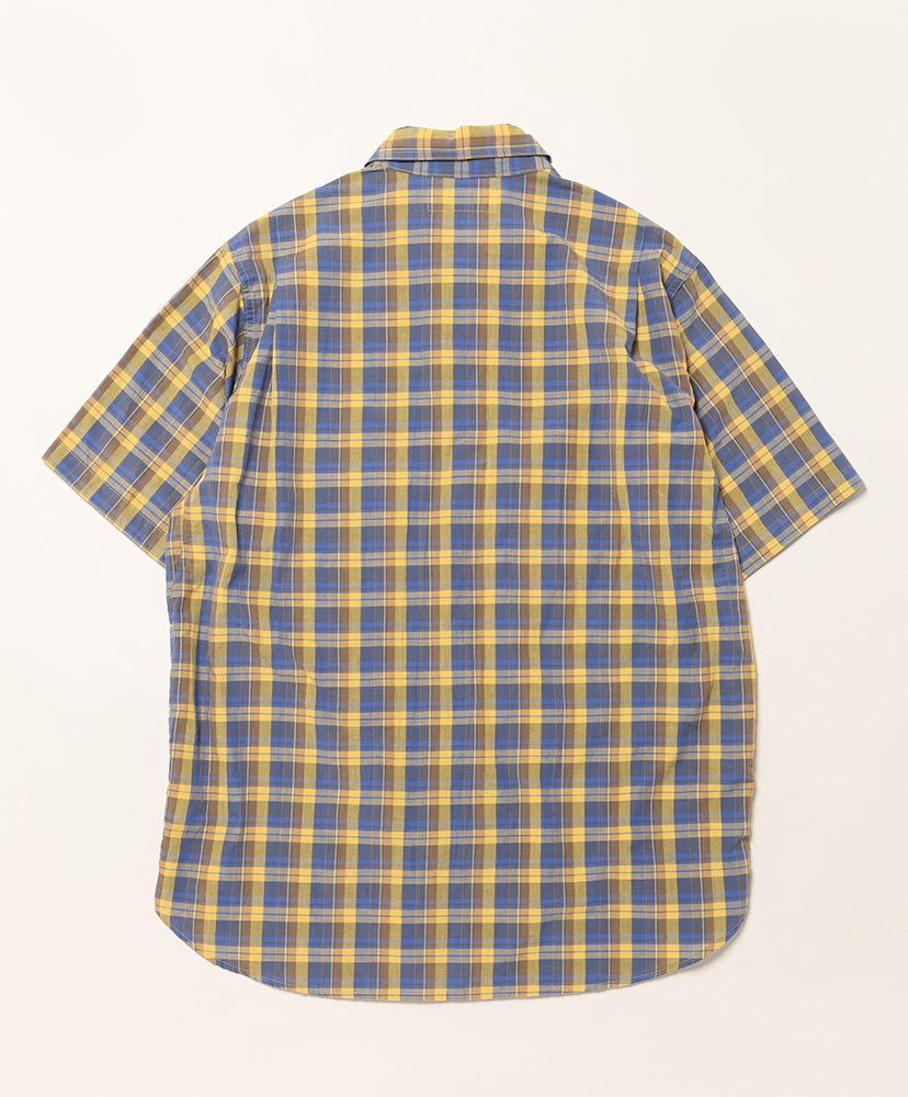 Leaf Pruner Half 1/2 - Organic Cotton Madras Yellow×Blue/イエロー×ブルー L(MEN)