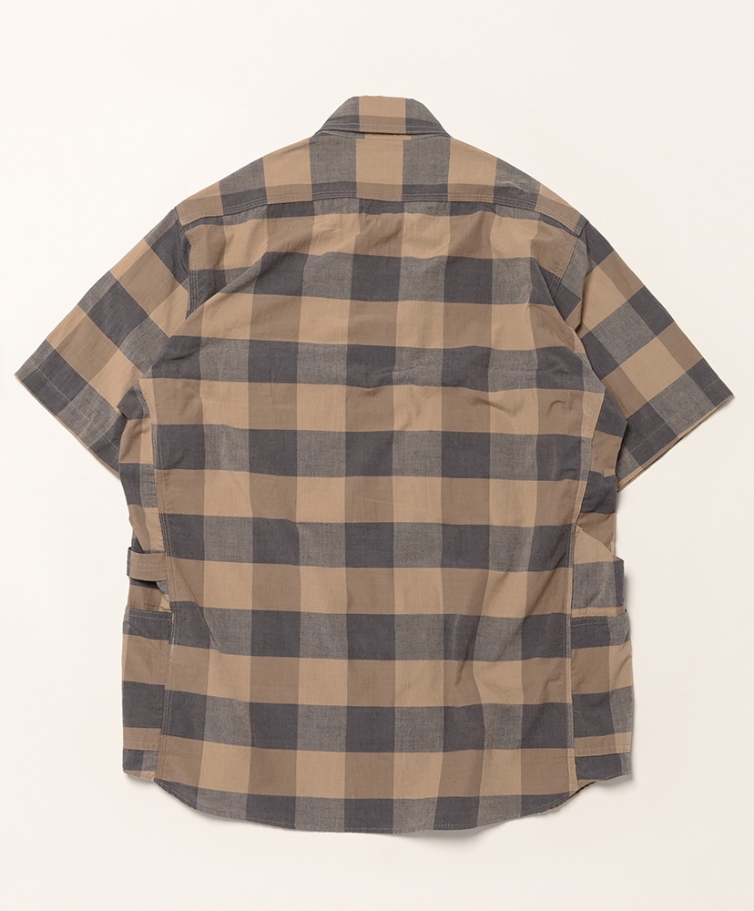Gardener Shirt 1/2 - Cotton Weave Black Gray Brown/ブラックグレーブラウン L(MEN)
