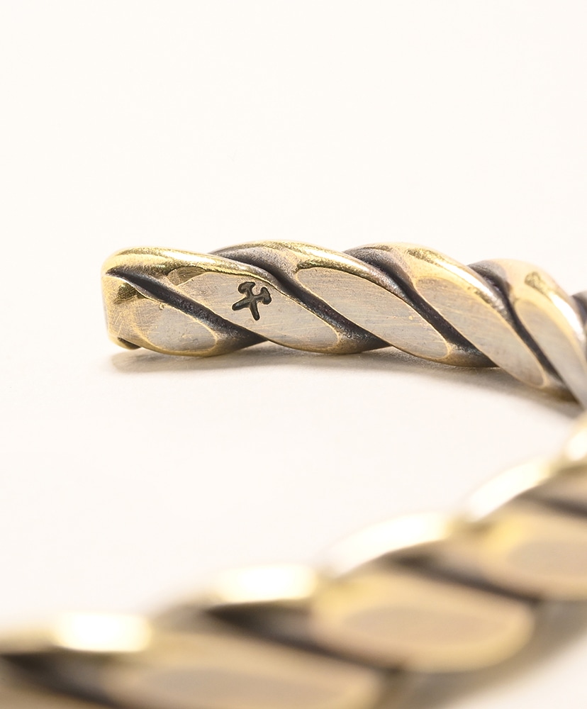 Heavyweight Plait Cuff - American Brass Work Patina/ワークパティナ L