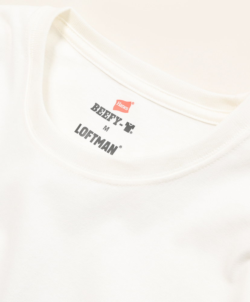 LOFTMAN別注 50th 2P BEEFY S/S T Dark Brown×Off White/ダークブラウン×オフホワイト L(MEN)