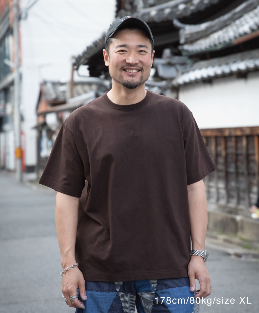 LOFTMAN別注 50th 2P BEEFY S/S T Dark Brown×Off White/ダークブラウン×オフホワイト L(MEN)