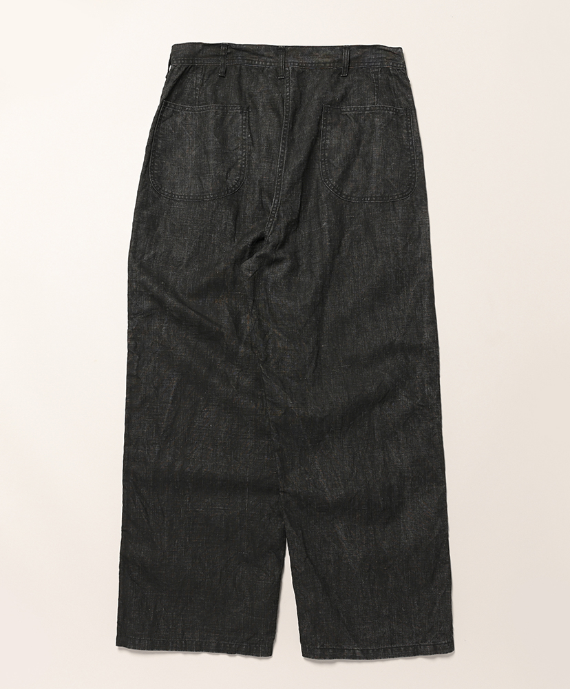 WWⅡ 40'S U.S Navy Sumi Coated Linen Utility Trousers Black/ブラック 2(MEN)
