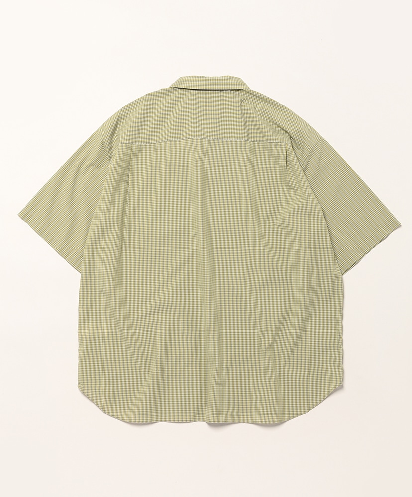 Men's T/C Poplin Short Sleeve Work Shirt Green×Yellow Check/グリーン×イエローチェック 40(MEN)