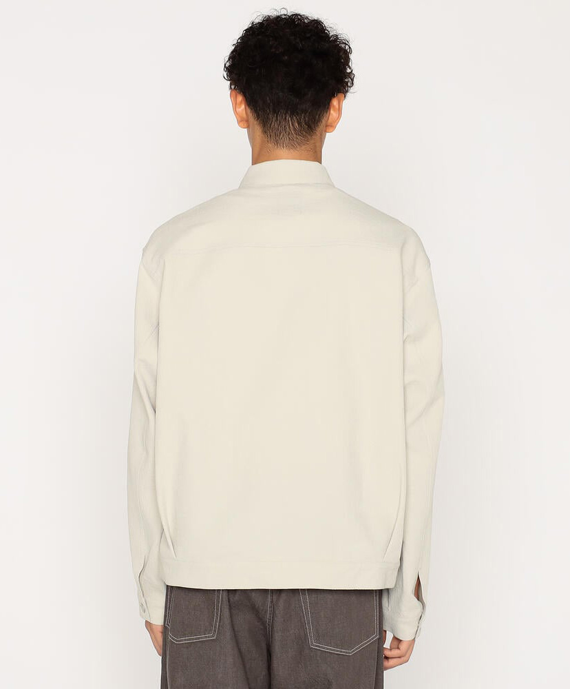 Men's Polyester Twill Jeans Jacket Style Shirt Blouson Greige/グレージュ 40(MEN)