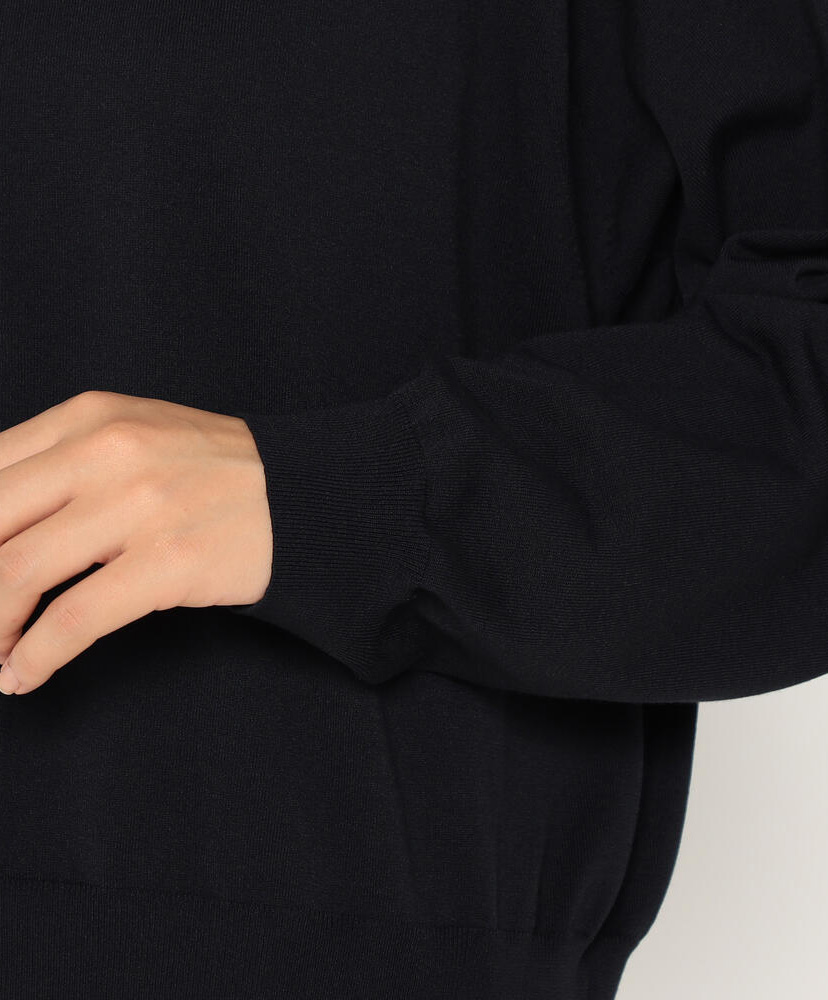 Women's Jersey Knit Crew Neck Cardigan Black/ブラック 34(WOMEN)