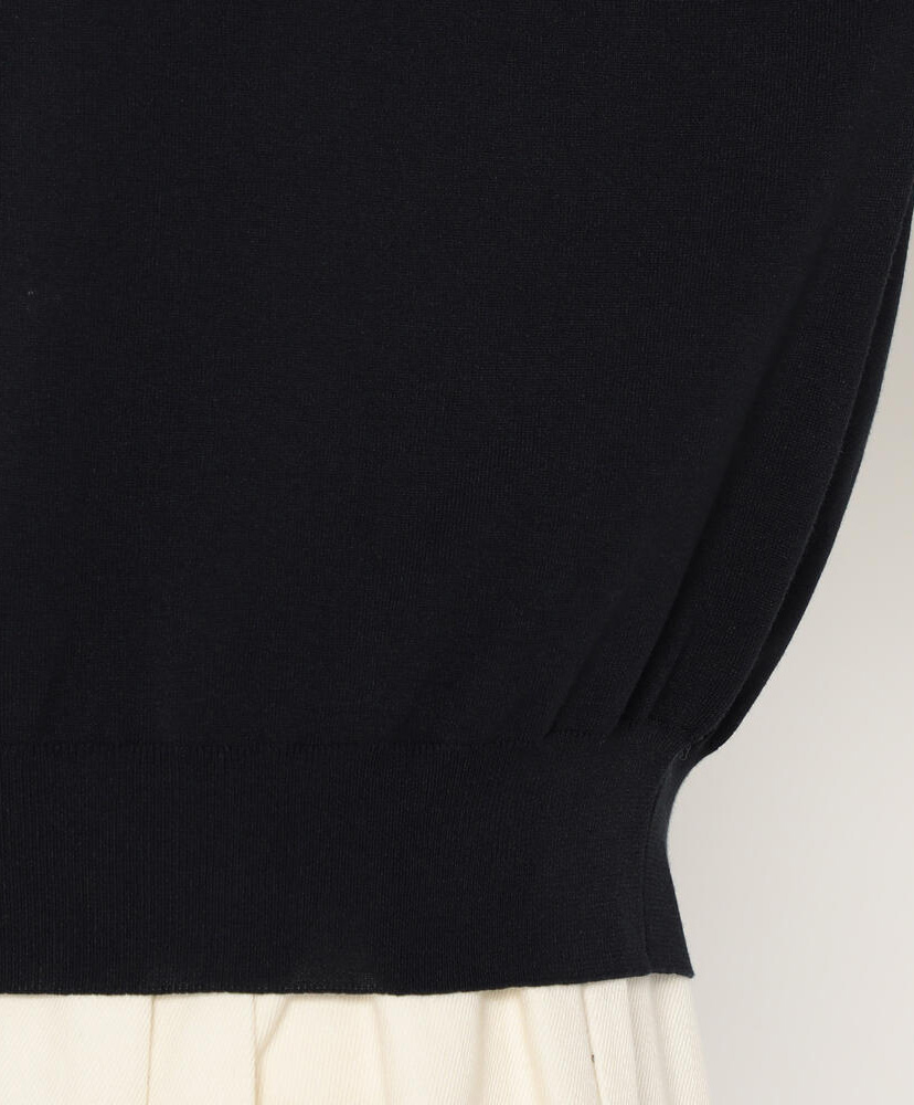 Women's Jersey Knit Crew Neck Cardigan Black/ブラック 34(WOMEN)