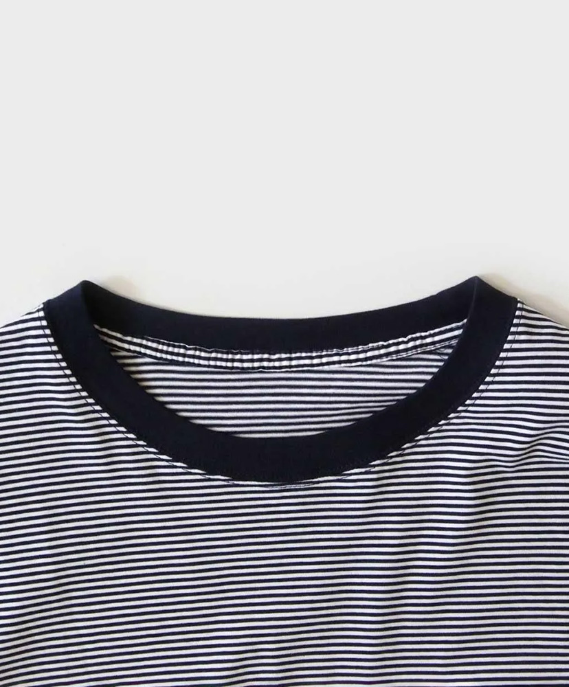 Hi Qualitee S/S Navy×White/ネイビー×ホワイト L(MEN)