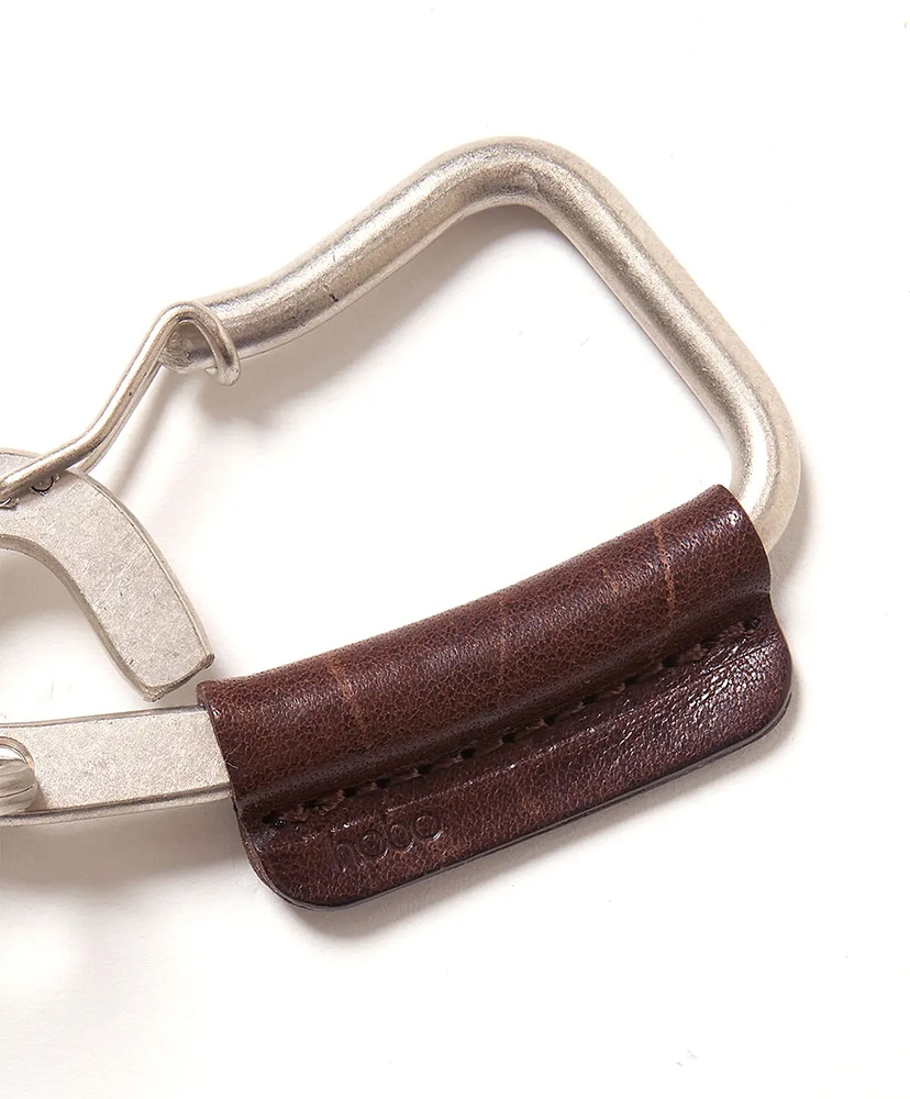 Carabiner Key Ring With Horse Leather Dk Brown/ダークブラウン OS